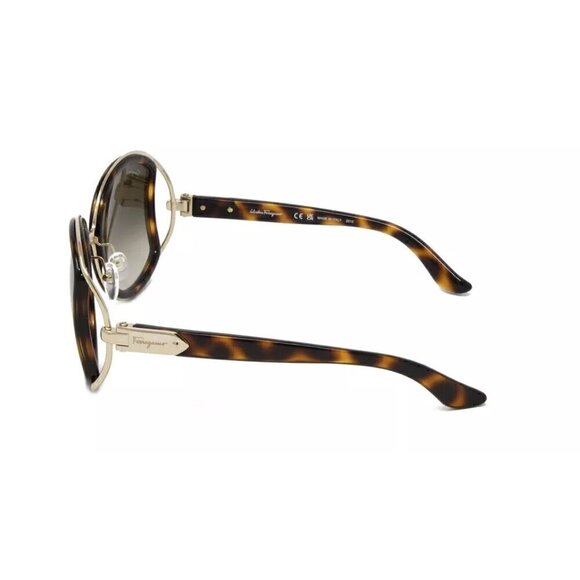 NIB Salvatore Ferragamo Oversize Tortoise Brown Side Cut Out 52mm Sunglasses main image 13